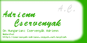 adrienn cservenyak business card
