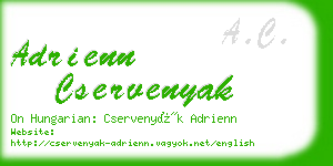 adrienn cservenyak business card